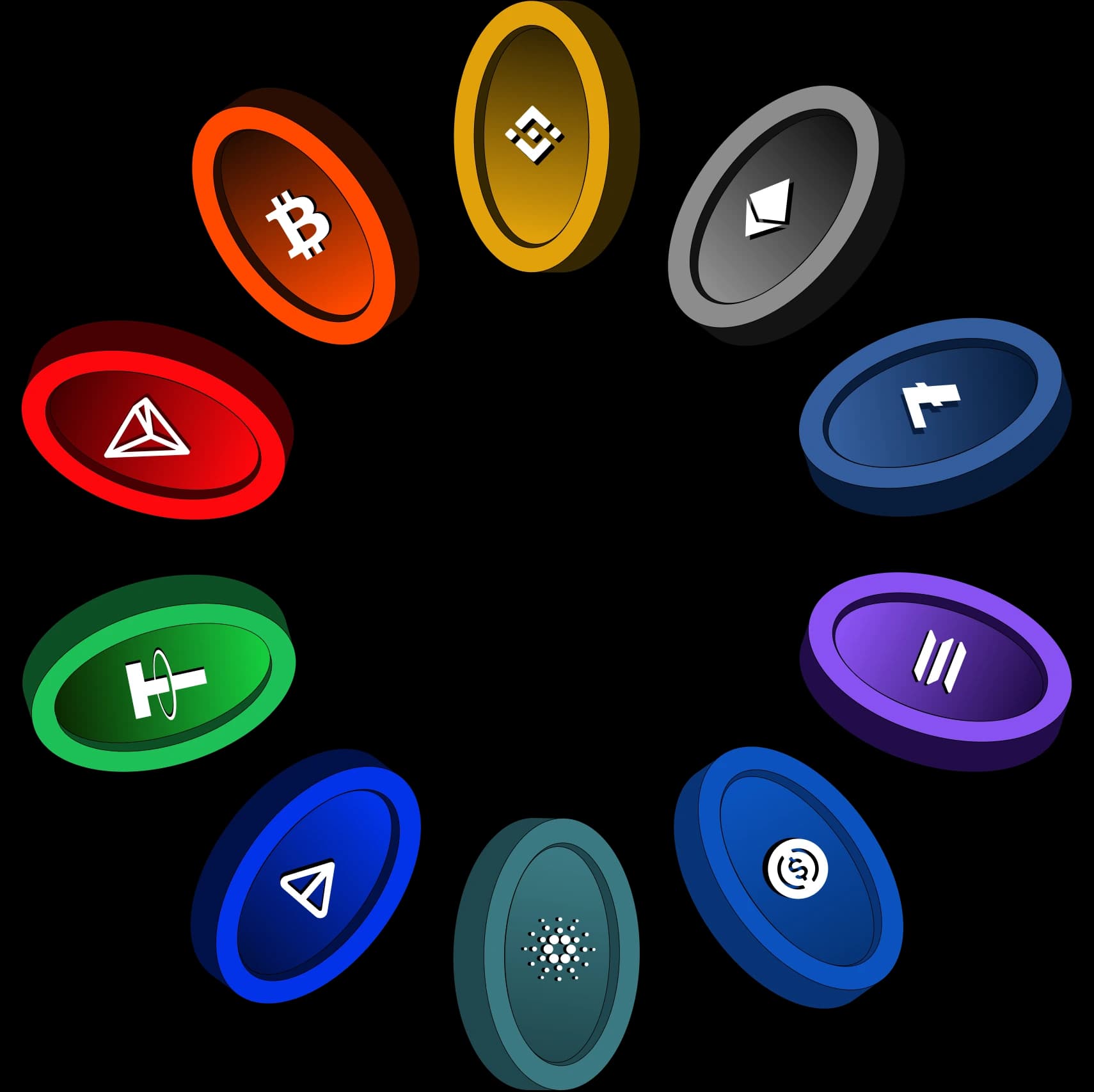 FlipEx supported gift card and cryptocurrency icons