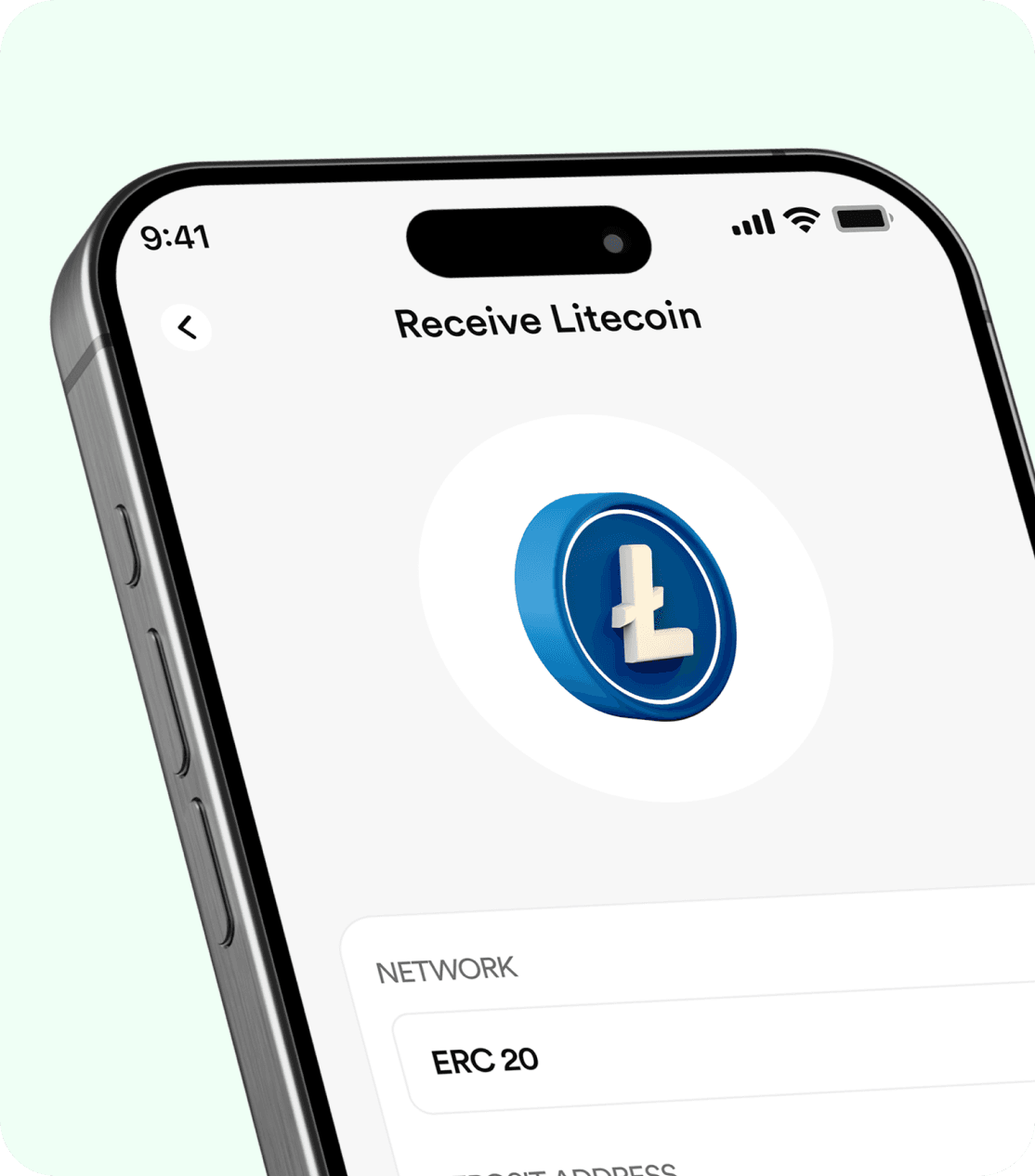 FlipEx app interface for Receiving Litecoin (LTC) to Naira in Nigeria