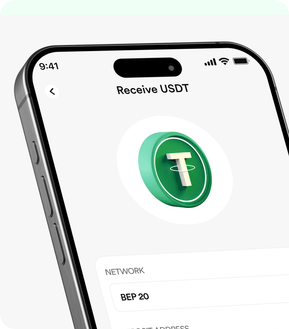 FlipEx app interface for Receiving Tether (USDT) to Naira in Nigeria