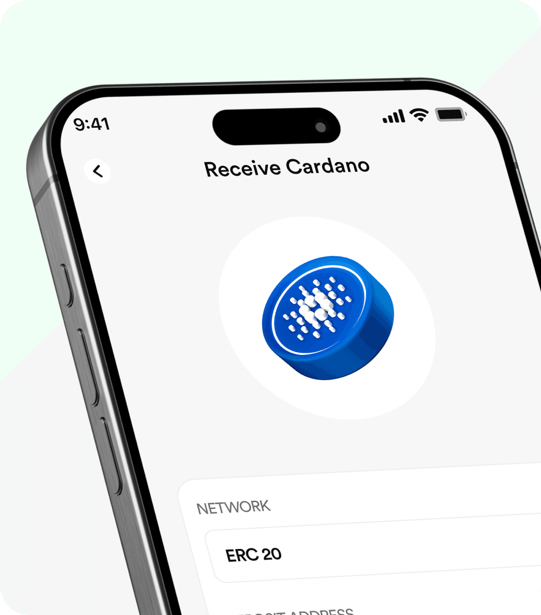 FlipEx app interface for Receiving Cardano (ADA) to Naira in Nigeria