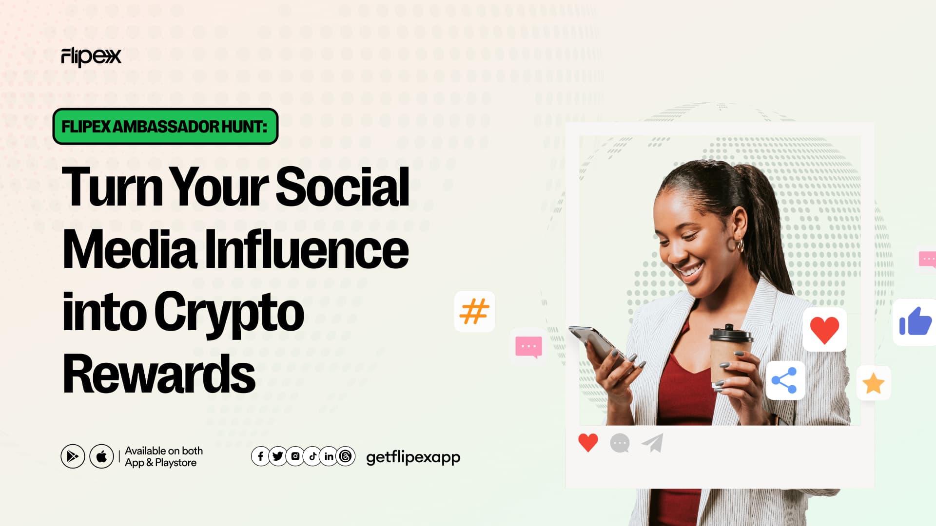 FlipEx Ambassador Hunt — Nigerian social media influencer earning crypto rewards by promoting the FlipEx app