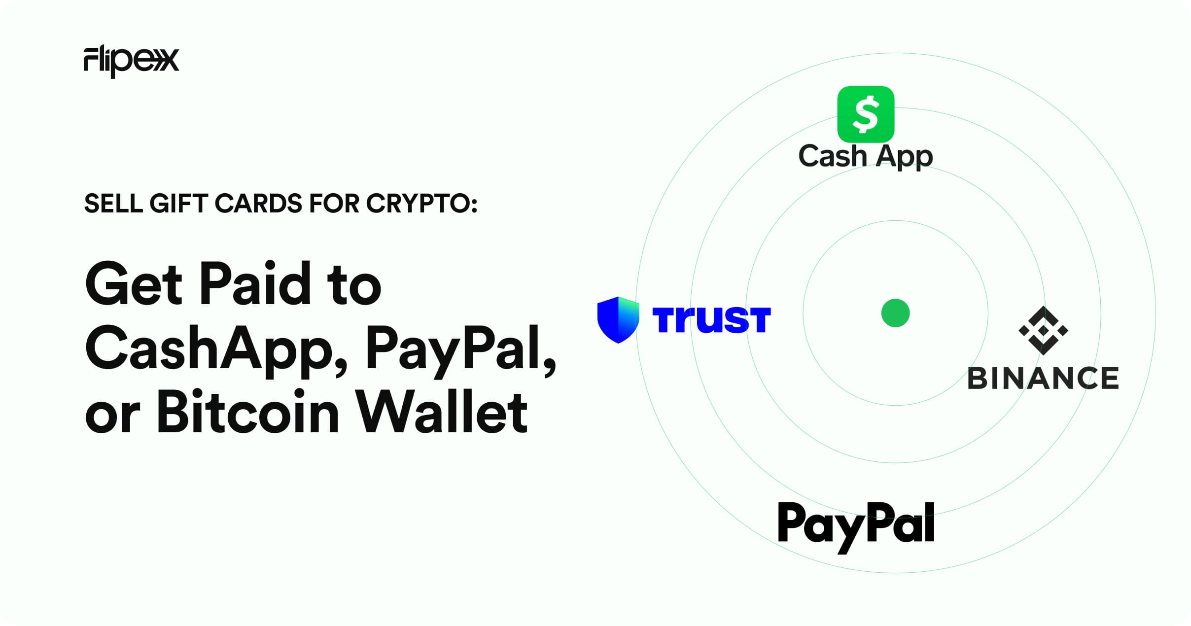 Sell gift cards for crypto on FlipEx - Receive Bitcoin to your CashApp & Paypal instantly.