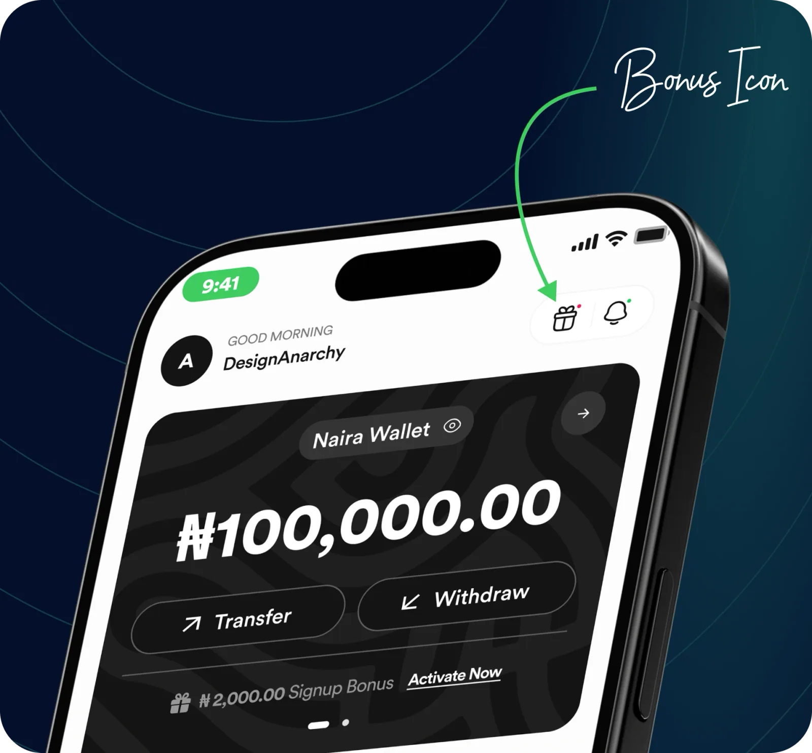 FlipEx Mobile App Dashboard Bonus